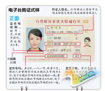 河南省公安机关9月21日起受理签发电子台胞证