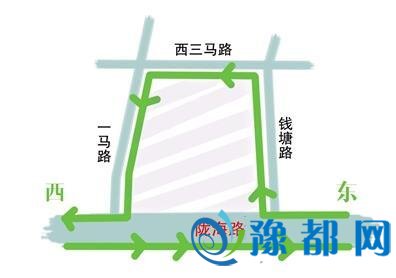 郑州陇海路地面一层本周六起恢复由西向东单行