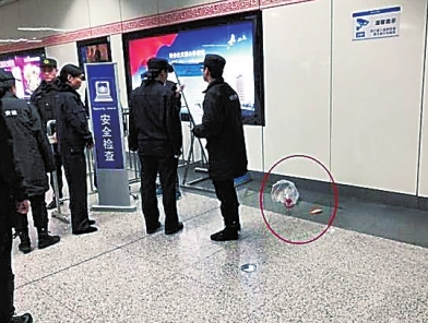 男子带金鱼乘地铁被拦 将鱼倒地上引热议